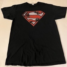 Superman Mens Black T Shirt Man Of Steel DC ComicsSuper Hero Size Medium