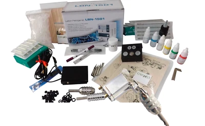 TATTOO LUXUS KOMPLETTSET Tattoomaschine Hammer ROTARY IG-7g INKgrafiX® SET PROFI