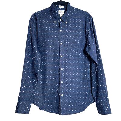 Crew Secret Wash Organic Cotton Poplin Shirt Untucked Button Up