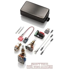 EMG 89 BRUSHED BLACK CHROME HUMBUCKER DUAL & SINGLE COIL MODE 18.7mm LONG POTS