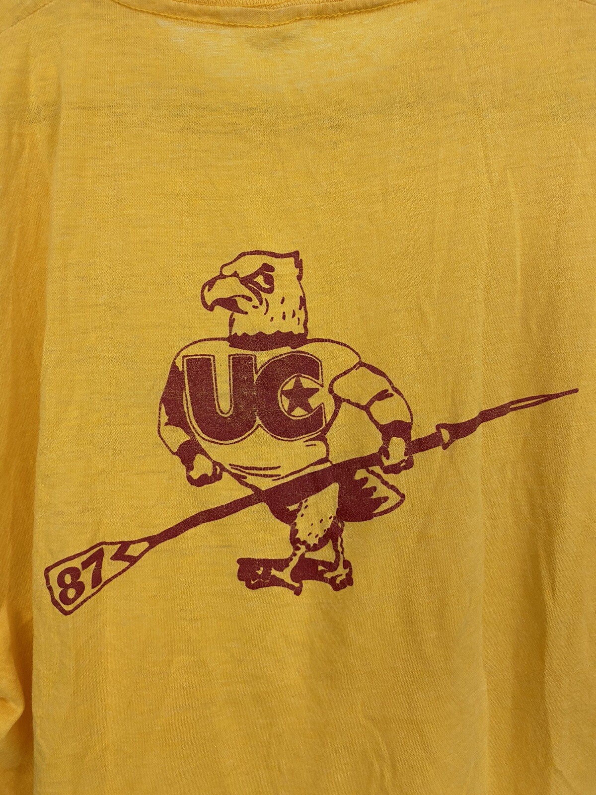 FILA VTG 80s University of Charleston Gol Eagles Rowing Club Thin T Shirt Size L
