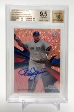 Roger Clemens 2015 Topps High Tek Red Orbit Diffractor Autograph Auto 5/5 BGS9.5