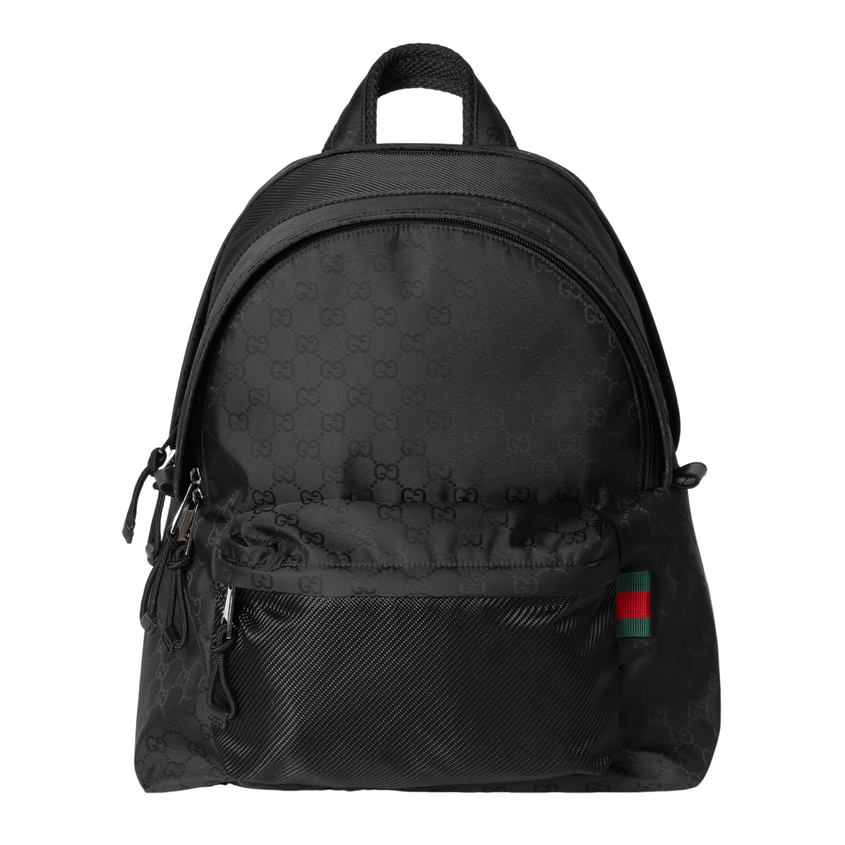 GUCCI $2650 Nexus Black GG Nylon Medium Backpack New & Authentic