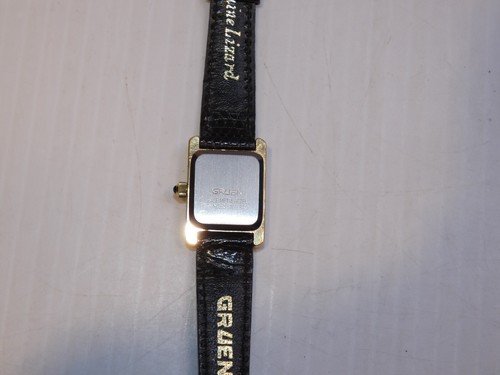 Reloj para mujer Gruen W. Alemania, estuche en tono dorado, solo piezas de correa de lagarto - Imagen 3 de 3