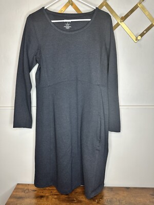 Duluth Trading Co Wearwithall Ponte Knit Gray Long Sleeve Dress Womens  Medium | eBay