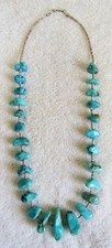 Navajo Indian Kingman Crow Turquoise Stone Nu...
