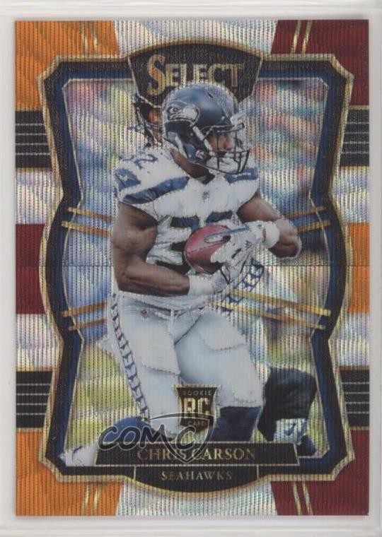 2017 Panini Select Premier Level Tri-Color Prizm 33/149 Chris Carson #192 4l3