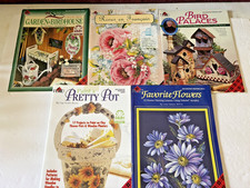 Plaid Folk Art Decorative Tole Painting Books for Wood, Pottery etc Lot of 5