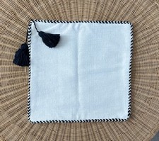 NEW Serena Lily Ridgeline Pillow Cover 20 SQ -White/Navy Blue