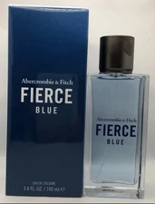 Fierce Blue Abercrombie & Fitch for Men Eau de Cologne 3.4  oz New in Sealed Box