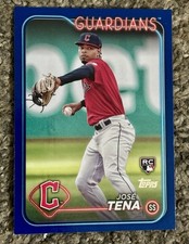 2024 Topps Series 2 - Jose Tena #678 Royal Blue (RC) Cleveland Guardians Rookie
