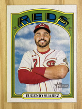 2021 Topps Heritage Eugenio Suarez Short Print (SP) Reds #404