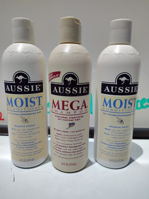 #ad VTG Aussie Lot MEGA shampoo 16oz Aussie Moist Conditioner 16oz NOS $105.00