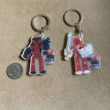 Off The Grid #StikBot StikBot Zing Toys Keychain Lot Of 2 w/ Protective Plastic