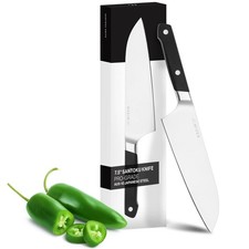 Misen Japanese Santoku Chef Knife - 7.5 Inch High Carbon Stainless Steel - Cl...