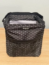 Thirty One Little Carry All Caddy City Charcoal Swiss Dot