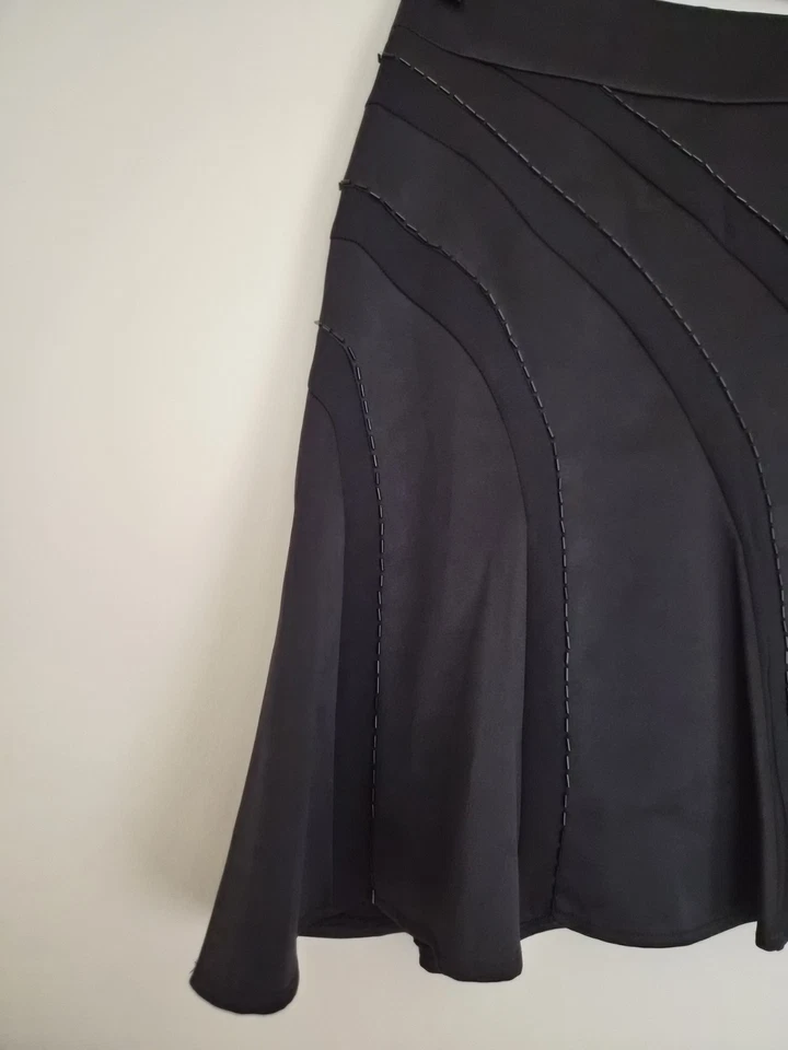 Evie Collection Black Embellished Flared  Skirt Size 10 – Beaded Detail. - Image 2 of 4