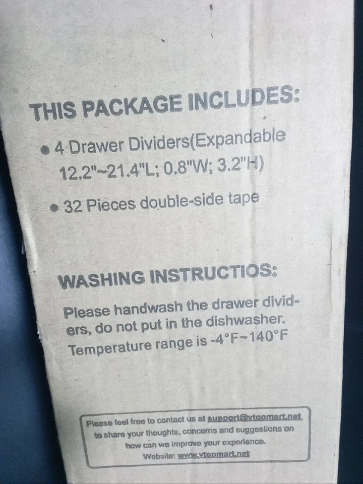 Acrylic Clear Drawer Dividers, Expandable 21"X4"' 4 Pack Organizers . - Image 4 of 4