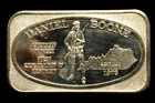Vintage 1 Oz. .999 Fine Silver Art Bar "Daniel Boone"     US Silver Corp. 1973