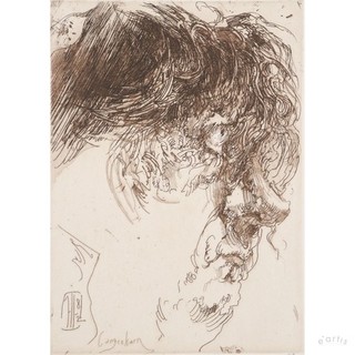 HORST JANSSEN ORIGINAL ETCHING SELF PORTRAIT WUSCHEL 1982 SIGNED VP: €420