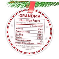 Christmas Ornament Gifts for Grandma- Funny Gifts from Grandson Granddaughter-