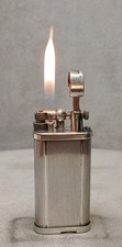 GORGEOUS DUNHILL UNIQUE SILVER PLATE LIFT ARM BUTANE LIGHTER *FULLY FUNCTIONAL*