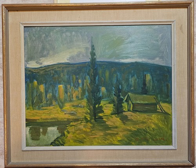 #ad #ad GUNNAR NERLUND. 1911 1976 SWEDISH LANDSCAPE PAINTING SIGNED 1950. $135.00