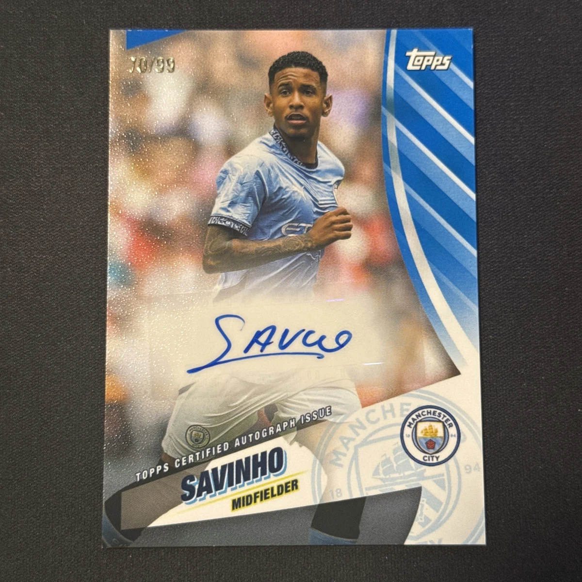 Topps Soccer Manchester City Autographed Sports Trading Cards