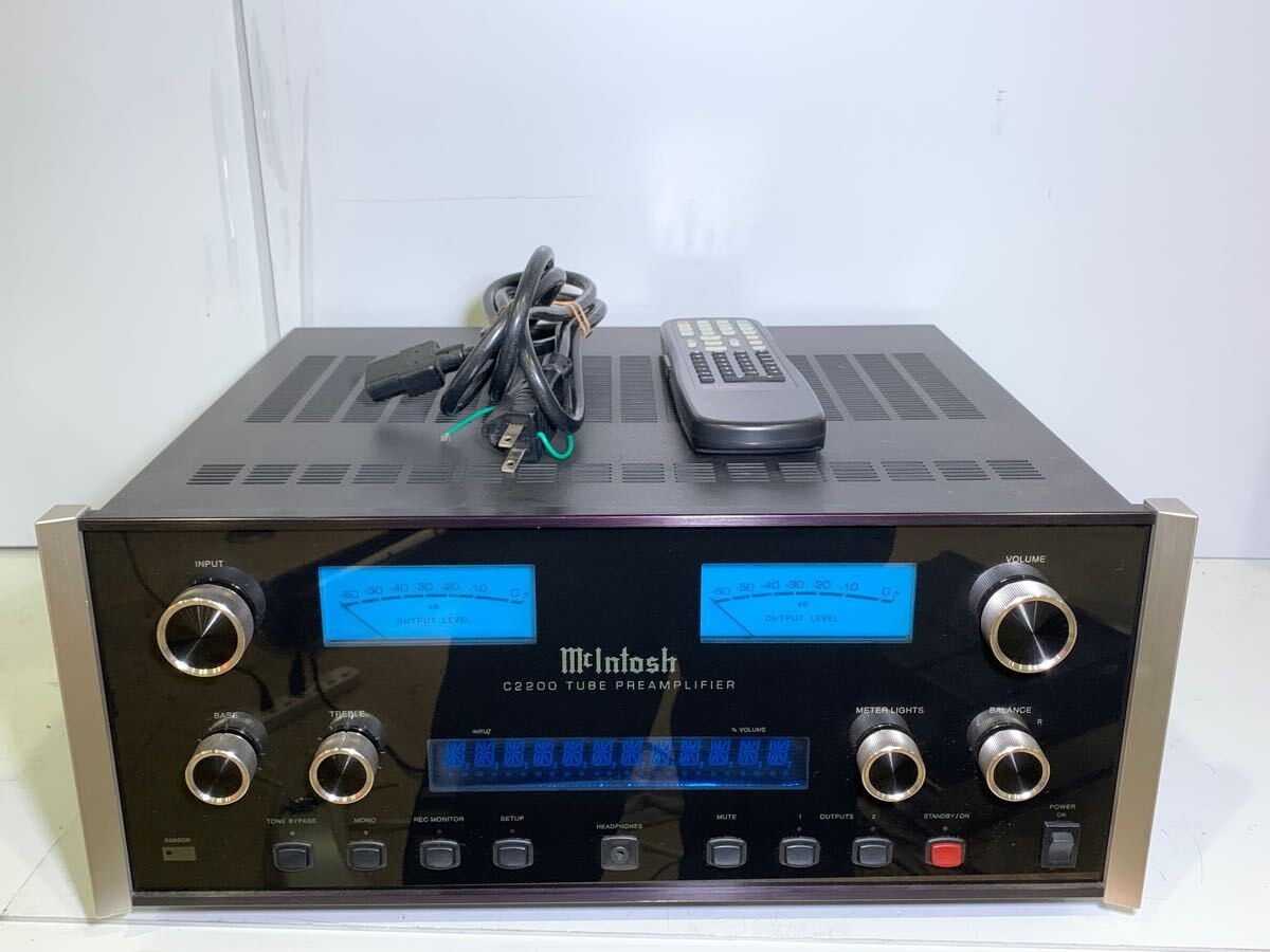 ◆McIntosh C2200 真空管プリアンプ リモコン付　m0a7650 ◇McIntosh C2200 真空管プリアンプ リモコン付 m0a7650