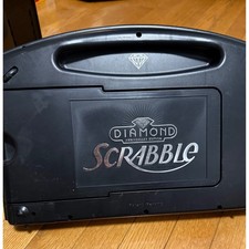 Scrabble Diamond Anniversary Edition Game - Black Tiles - Folding Travel Board