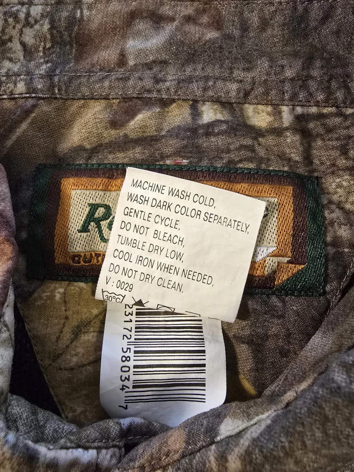 Remington Outdoor Men's Shirt XL Real Tree Timber Camo -Item#115 - Image 4 of 4