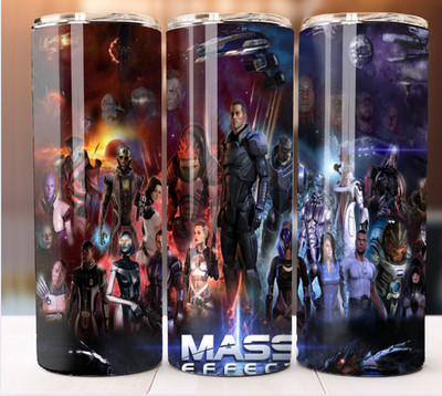 Mass Effect The Board Game Character Tumbler 20oz Skinny Cup Mug Stainless Steel