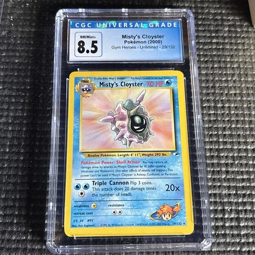 2000 POKEMON GYM HEROES #29 MISTY'S CLOYSTER CGC 8.5