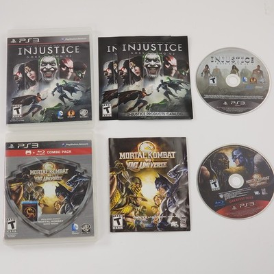 Mortal Kombat vs DC Universe & Injustice (PlayStation 3 PS3) Game Lot Complete 