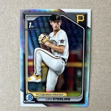 TOPPS 2024 BOWMAN DRAFT CHROME LEVI STERLING PIRATES RC 1ST BOWMAN REFRACTOR