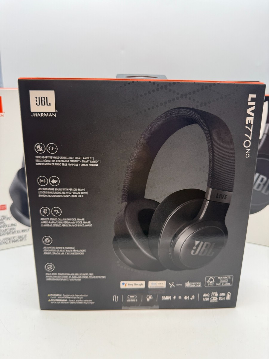 校*価様 JBL LIVE 770 NC ブラック （付属品全てあります） JBL Live 770NC Wireless Over-Ear Headphones with ANC | Abt