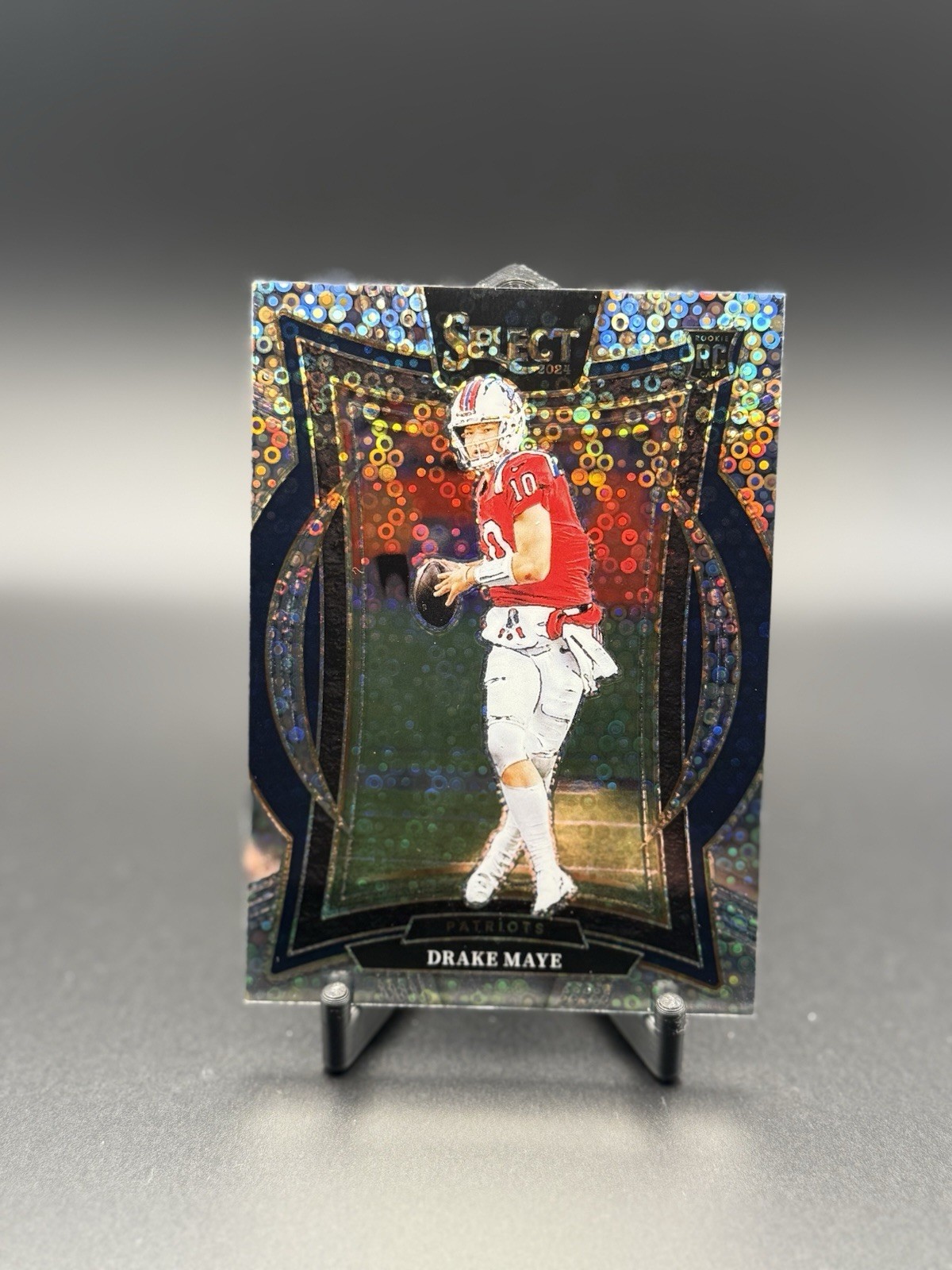 2024 Panini Select #27 Drake Maye Silver Disco Prizm