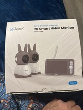 ieGeek 2K Split-Screen Baby Monitor, 5" Audio Baby Monitor with 2 Cameras, WiFi