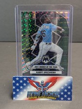 2022 Panini Mosaic - 2021 Award Winners Randy Arozarena #284 Green Mosaic Prizm
