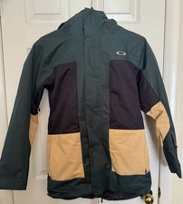 Oakley Women  s XS Beaufort Rc Full-Zip Insulated Snow Jacket Green/Black/Curry