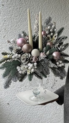 Adventskranz Weihnachtsgesteck Weihnachtsvase Tischdeko Weihnachten Advent