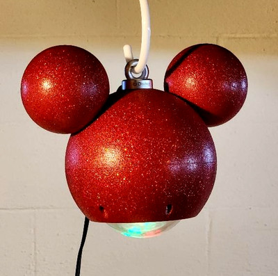 Mickey Mouse Magic Holiday MotionMosaic Hanging Projection Ornament Tested Works