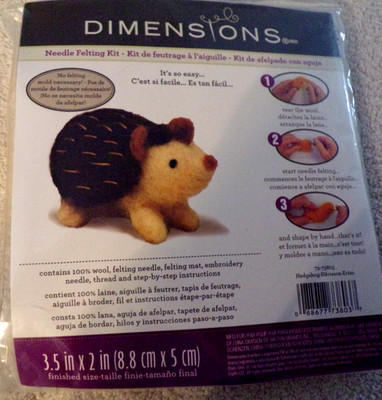 W26 DIMENSIONS ''HEDGEHOG'' #72-73803'' NEEDLE FELTING KIT