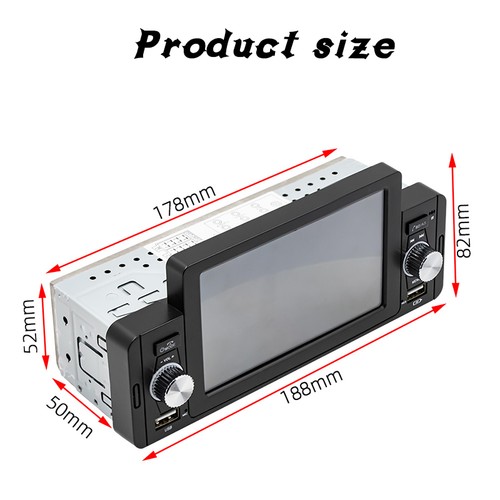 5" Radio Estéreo para coche 1 Din Apple Carplay Android auto Pantalla táctil BT - Imagen 16 de 16