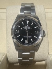 Unworn Rolex Explorer 36mm, Stainless Steel Oyster Black 124270 Box Papers 3