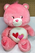 LARGE JUMBO Care Bears PINK LOVE-A-LOT BEAR 26  Plush Stuffed Animal Toy 2002