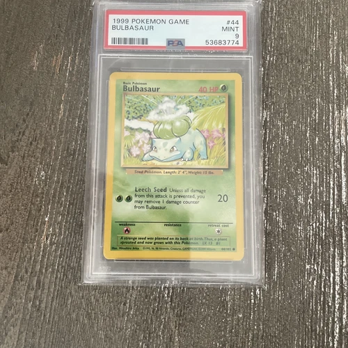 Pokémon TCG Bulbasaur Base Set 1999 PSA 9, Potential PSA 10