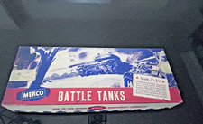 Vintage MERCO Battle Tanks Balsa Wood Model Kit Complete w Box & Plans