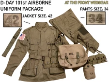 WW2 M42 PARATROOPER UNIFORM REPLICA + ATTHEFRONT GEAR (JACKET: 42)(TROUSERS: 34)