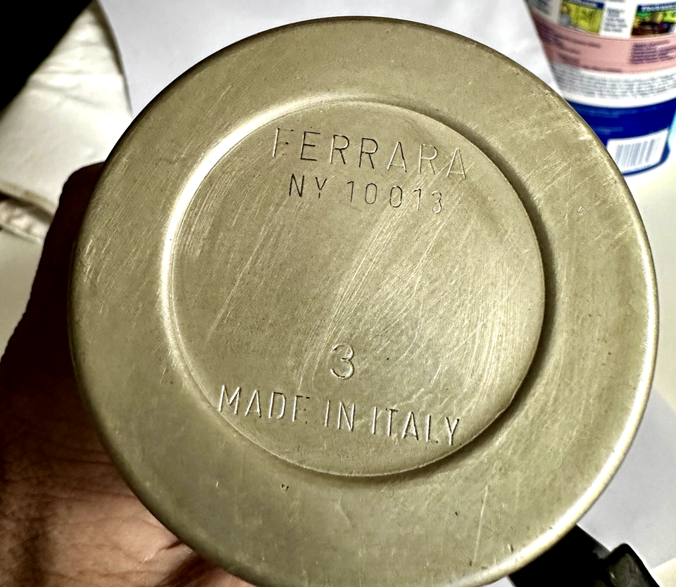 Vintage Ferrara Aluminum Stacking 3 piece Coffee Espresso Maker 6" Made